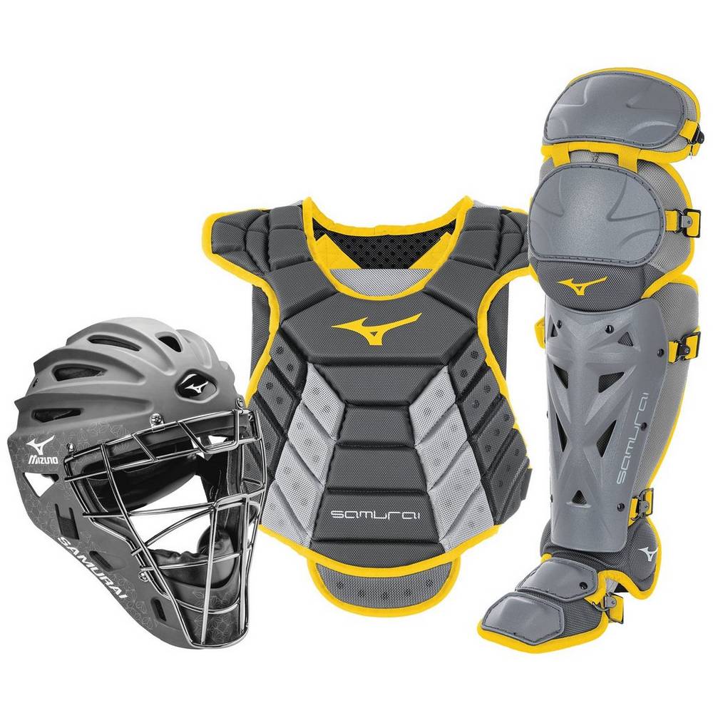 Catchers Gear Mizuno Samurai Boxed (14-15") Donna - Grigie/Gialle - 42905-HKZX